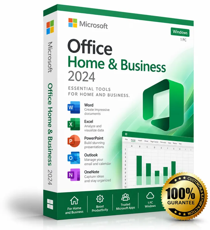 Microsoft Office Home & Business 2024 (Windows) product box